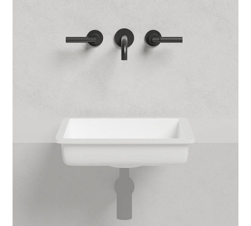 Раковина встраиваемая снизу Salini Marea 42х42х13 см S-Stone белый матовый 1802207M