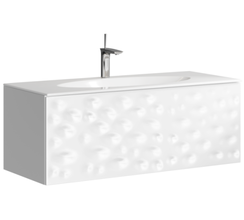 Тумба под умывальник Clarberg Dune 1200х460х510 мм подвесная белый DUN0112