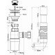 Сифон McAlpine бутылочный 1 1/2 x 32 мм с выпуском 70 мм и гибким отводом MRSK9