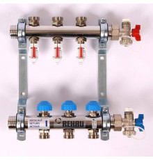 Коллекторная группа REHAU HKV-D 1 x 3/4 3 выхода 208031
