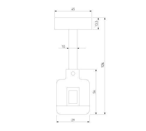 Esthetic Magnetic Декоративная стойка с коннектором 124 мм 85145/00