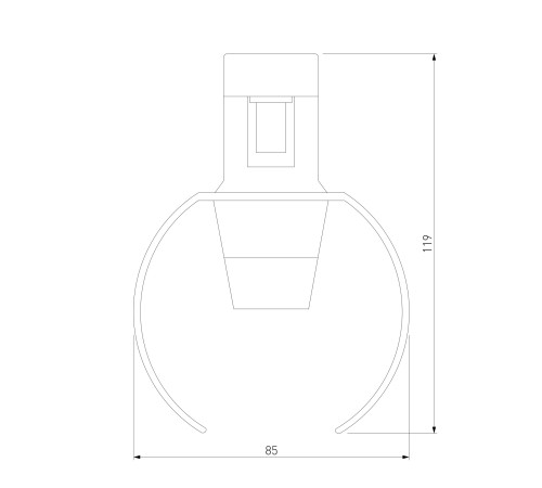 Esthetic Magnetic Трековый светильник 3W 3000K (чёрный) 85119/01