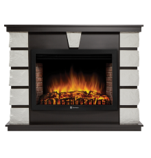 Портал для электрокамина Firelight Excalibur 30 белый камень, шпон венге 1287023