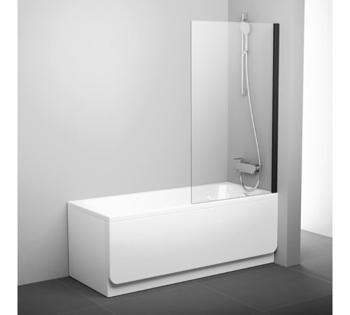 Шторка для ванны Ravak Pivot 80 см транспарент черный 79840300Z1