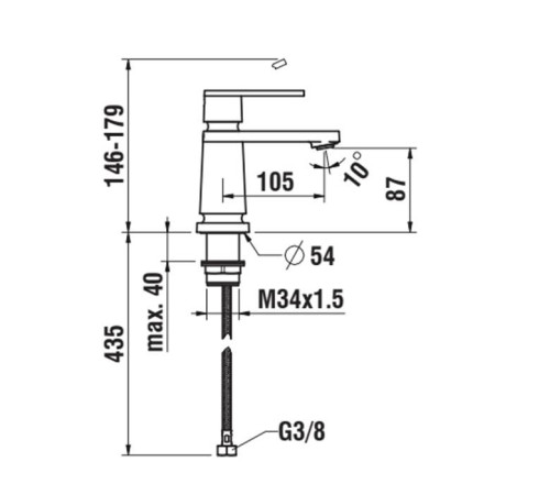 Смеситель для раковины Laufen The New Classic излив 10.5 см хром HF900502100000