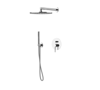 Комплект для душа Gattoni Circle Two/ONE со встроенным смесителем и верхним душем 250 мм хром 9190/PDC0