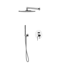 Комплект для душа Gattoni Circle Two/ONE со встроенным смесителем и верхним душем 250 мм хром 9190/PDC0