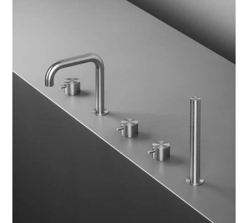 Смеситель на борт ванны на 5 отверстий QuadroDesign Source с ручным душем 1295AS