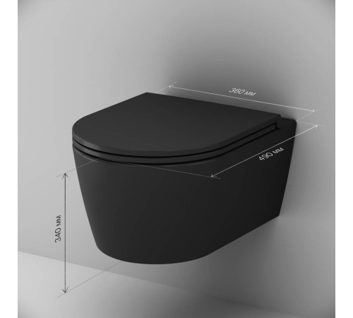 Унитаз подвесной AM.PM Func FlashClean с сиденьем микролифт матовый C8F1700MBSC