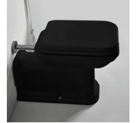 Унитаз напольный пристенный Kerasan Waldorf Prolungato 65х37 см черный матовый 411631