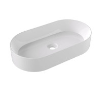 Раковина накладная Alice Ceramica Spy Oval 65x36x12 см белый глянцевый 34240101