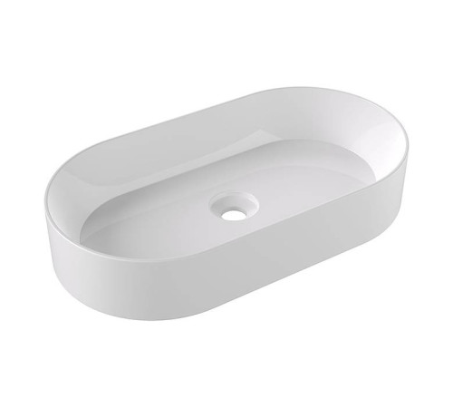 Раковина накладная Alice Ceramica Spy Oval 65x36x12 см белый глянцевый 34240101