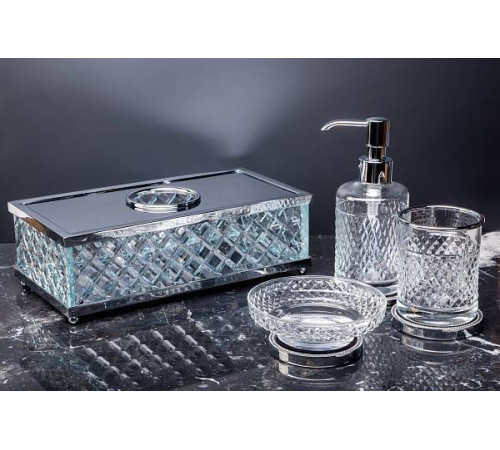 Мыльница настольная Boheme Murano Cristal хром 10204