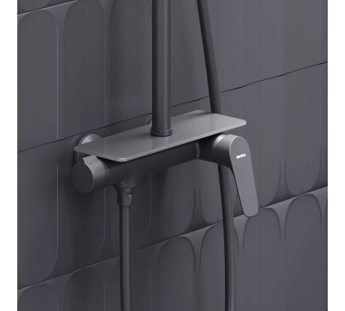 Душевая система AM.PM Jupiter черная матовая 977780300