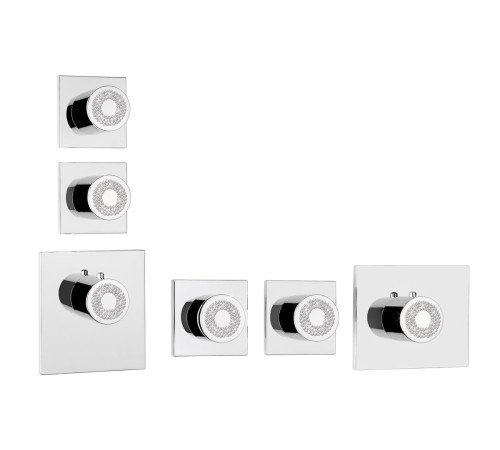 Смеситель для душа термостатический Bossini Oki High-Flow внешняя часть хром Z031203.030