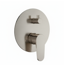 Смеситель встраиваемый Aquanet Novara на 2 потребителя в комплекте с внутренней частью никель шлифованный AQM8814BN