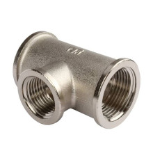 Тройник никелированный Tiemme 3/4 x 1/2 x 3/4 с внутренней резьбой 1500151