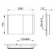 Зеркальный шкаф Keuco Somaris 100x71x12.8 см 2-дверный IP 44 14503002100