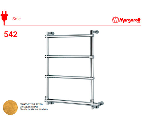 Полотенцесушитель водяной Margaroli 542 BOX Old Brass 5424704OBNB