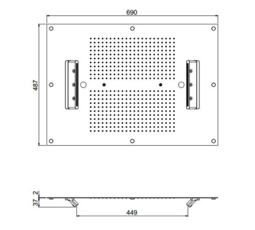 Верхний душ Carimali MyDream 700х500 мм потолочный 4 режима хром 23070XN-CRX