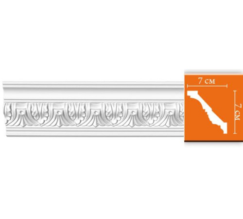Плинтус потолочный с рисунком DECOMASTER 95622F гибкий 70х70х2400 мм 95622F