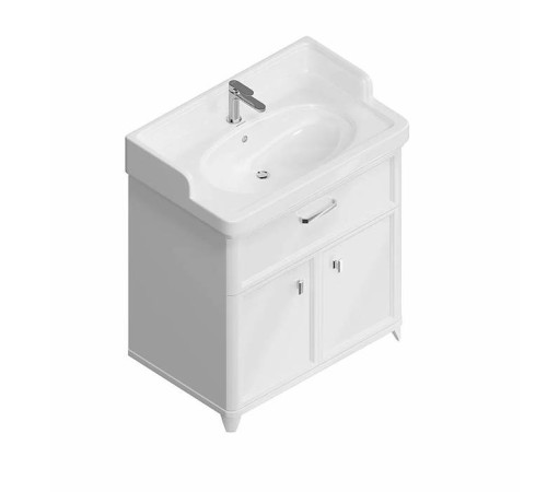 Тумба напольная Kerama Marazzi Pompei 80 см с ящиком и дверцами белый глянцевый PO.M.80.1\WHT