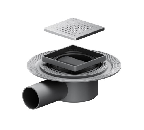 Трап для душа точечный AM.PM MasterFlow Point Cut Gradient 10 см матовая сталь W01BD-P11-010-01SB