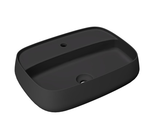 Раковина Ceramica Alice NUR 60x45x15 см Plan накладная чёрный матовый 33210108