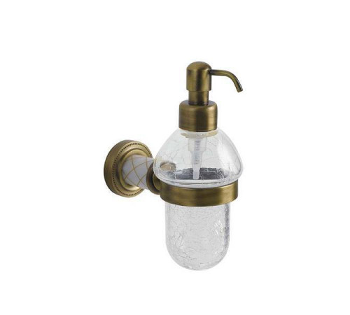 Дозатор для жидкого мыла подвесной Boheme Murano бронза 10912-W-BR