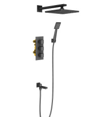 Душевая система для ванны встраиваемая с термостатом Timo Tetra-Thermo SX-0199/03SM черный SX-0199/03SM