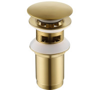 Донный клапан для раковины Timo с переливом PushOpen золото матовое 8011/17