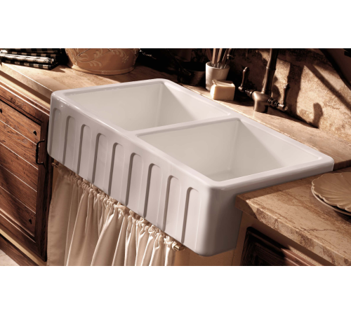 Раковина кухонная Kerasan Hannah Surrey 100x47x23 см без отверстия белый 545101