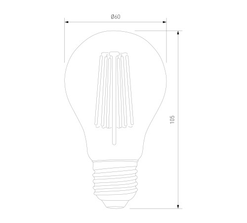 Филаментная светодиодная лампа Dimmable A60 9W 4200K E27 BLE2715