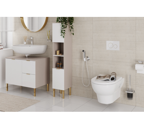 Гигиенический комплект Hansgrohe Bidette S 1 jet со шлангом и держателем хром 29232000