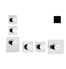 Внешняя часть термостата Bossini Outlets Z031203.073 HighFlow круглая ручка Черный матовый