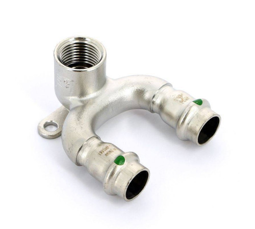 Водорозетка пресс-В проходная Viega Sanpress Inox 15x1/2 693718