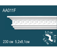 Карниз потолочный Perfect AA011F полиуретановый гибкий с орнаментом 80x50x2400 мм AA011F