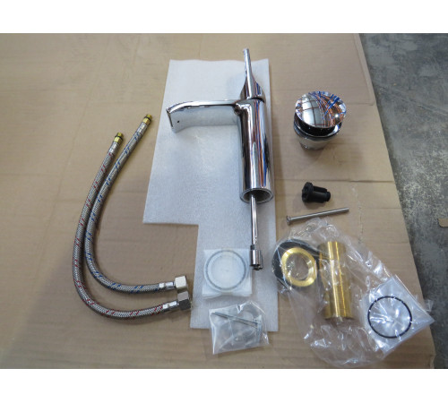 Смеситель для раковины Bossini Apice 249 мм с донным клапаном хром E89603.030_УЦ