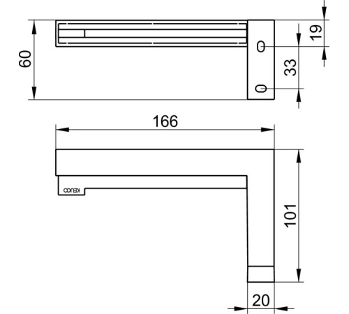 Держатель для туалетной бумаги KEUCO EDITION 90 Square хром 19162 010000