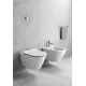 Унитаз подвесной GSI KUBE X 550x360 мм Genius Flush с крепежом белый глянцевый 9413FR511