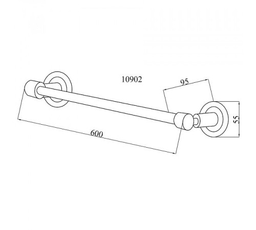 Полотенцедержатель Boheme Murano Cristal 60 см бронза 10902-CRST-BR