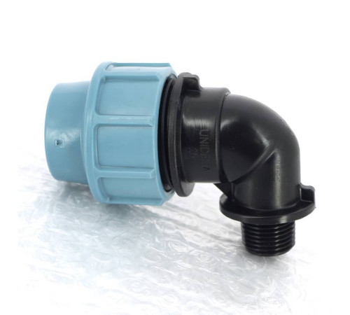 Угол обжимной для труб ПНД Unidelta 50х1 1/2 наружная резьба 1008051006