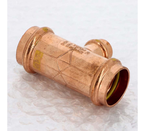 Тройник пресс медный Viega Profipress G 28x15x28 мм 346058