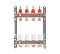 Коллекторная группа Uni-Fitt 450B 1 x 4 выхода 3/4 с расходомерами без концевиков 450B4304
