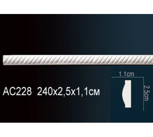 Молдинг полиуретановый Perfect AC228 с орнаментом 2000х100х25 мм AC228