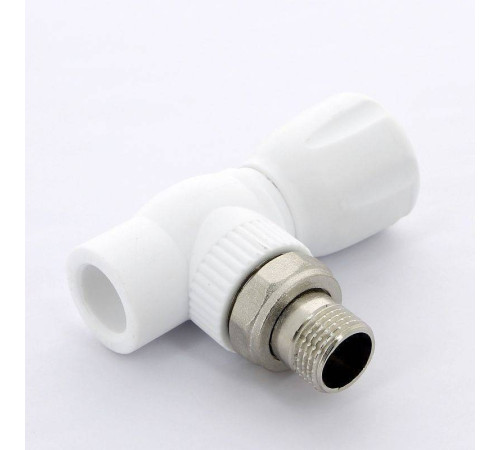 Кран радиаторный угловой Pro Aqua 25x3/4 полипропиленовый с разъемным соединением PA42110