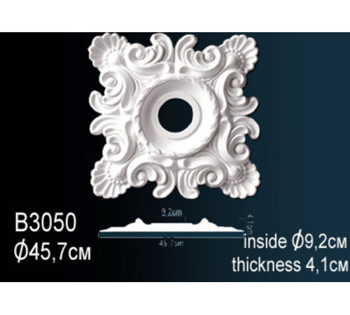Розетка потолочная Perfect B3050 полиуретановая 500 мм B3050