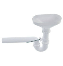 Сифон трубный McAlpine P-образный 1 1/2 х 40 мм с овальной воронкой HC740FUN