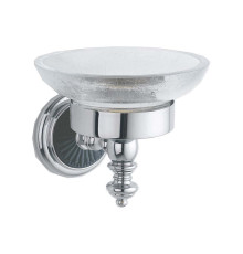 Мыльница Boheme Vogue с хрустальной чашей подвесная хром 10183