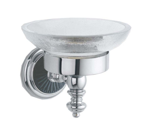 Мыльница Boheme Vogue с хрустальной чашей подвесная хром 10183